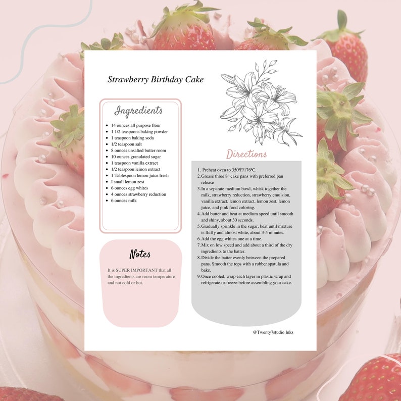Editable Recipe Template Printable Recipe Template Digital Download Editable Recipe Template Printable Recipe Template Digital Download