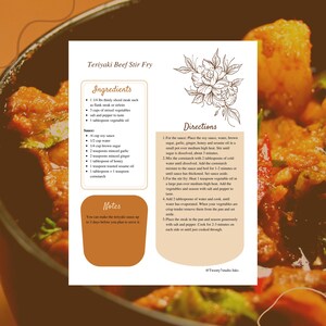 Editable Recipe Template Printable Recipe Template Digital Download ...