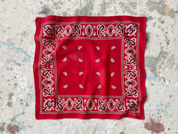 30s 40s Vintage Cotton Bandana | Elephant Trunk Do
