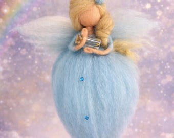 Wishes come true elf, love, healing, fairy, elf, felt, Waldorf, gift, comfort, children, baptism, birth, angel, wish fulfillment, felt fairy