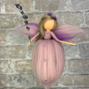 Lavender elf, relaxation, protection, fairy, elf, felt, Waldorf, gift, children, inner child, children of the new time