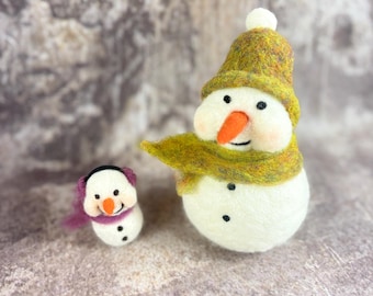 Waldorf Snowman | Hand-felted Figure | Winter Wonderland | Waldorf Decor | Winter Decor | Waldorf Seasonal Table | Felt Fairy | Snow | Winter Wonderland