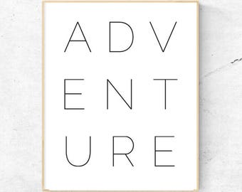 ADVENTURE modern minimalist digital print - instant download home decor print