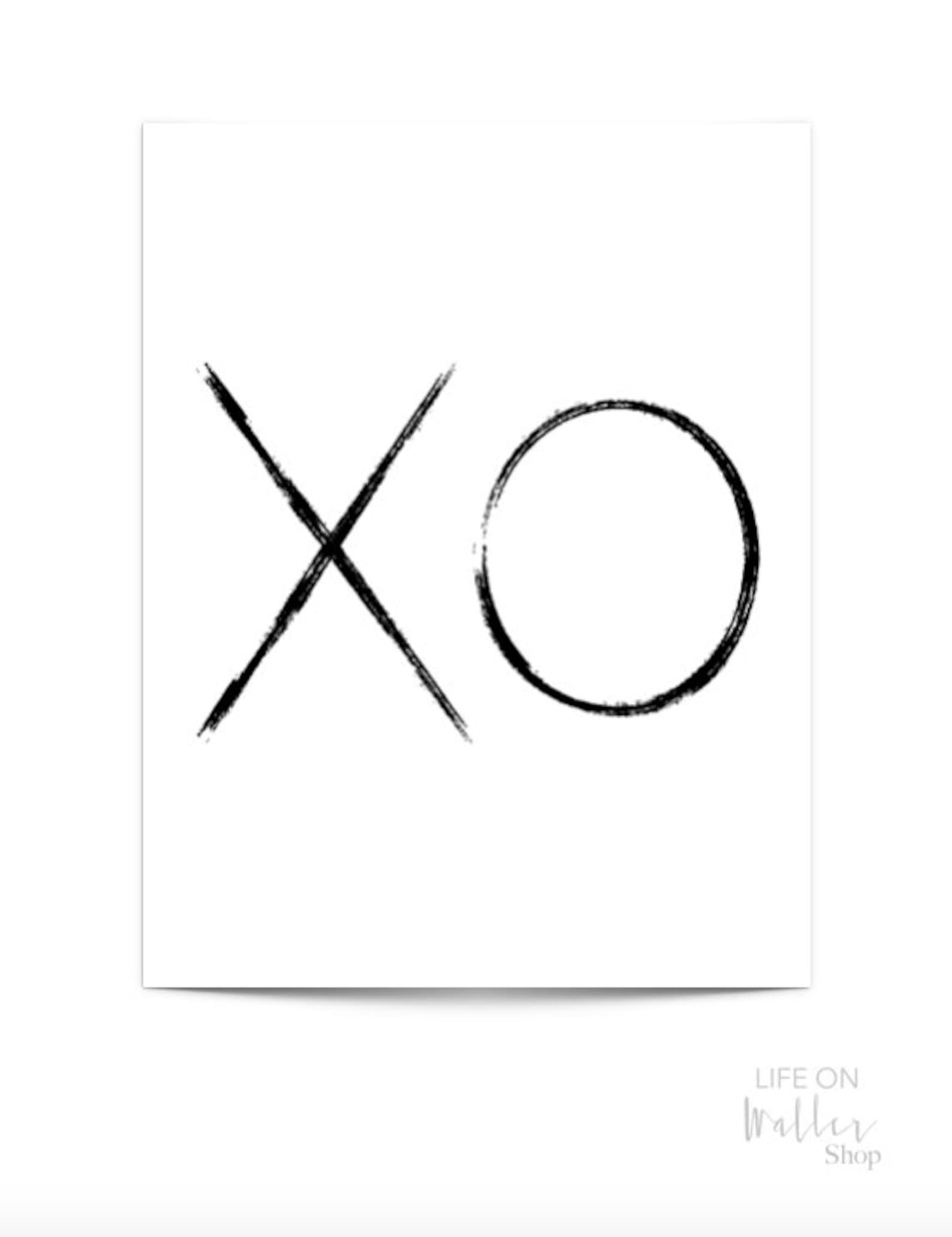 XO Wall Art Print Instant Download Home Decor Wall Art Etsy