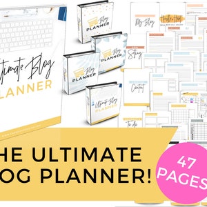 The Ultimate Blog Planner Instant Download 47-page Blogging Planner image 1