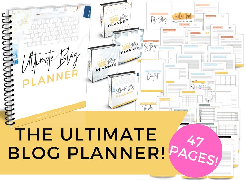 The Ultimate Blog Planner Instant Download 47-page Blogging Planner image 1