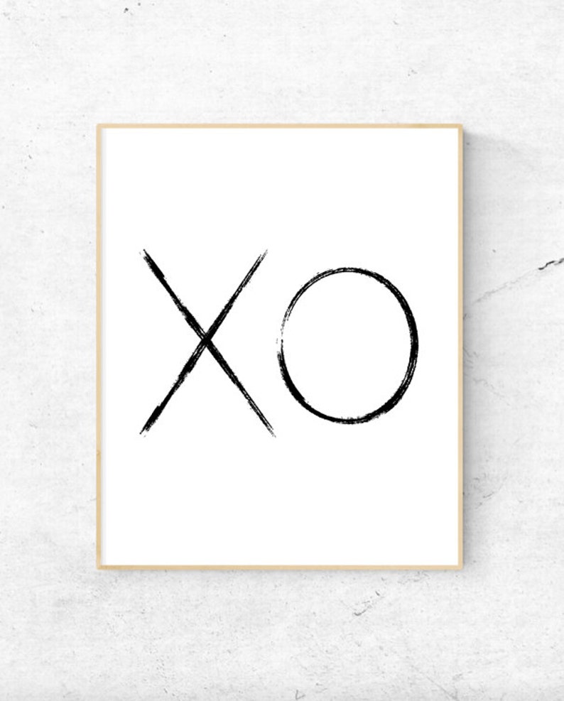 XO Wall Art Print Instant download Home decor wall art Etsy