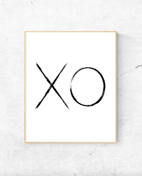 XO Wall Art Print Instant Download Home Decor Wall Art Etsy