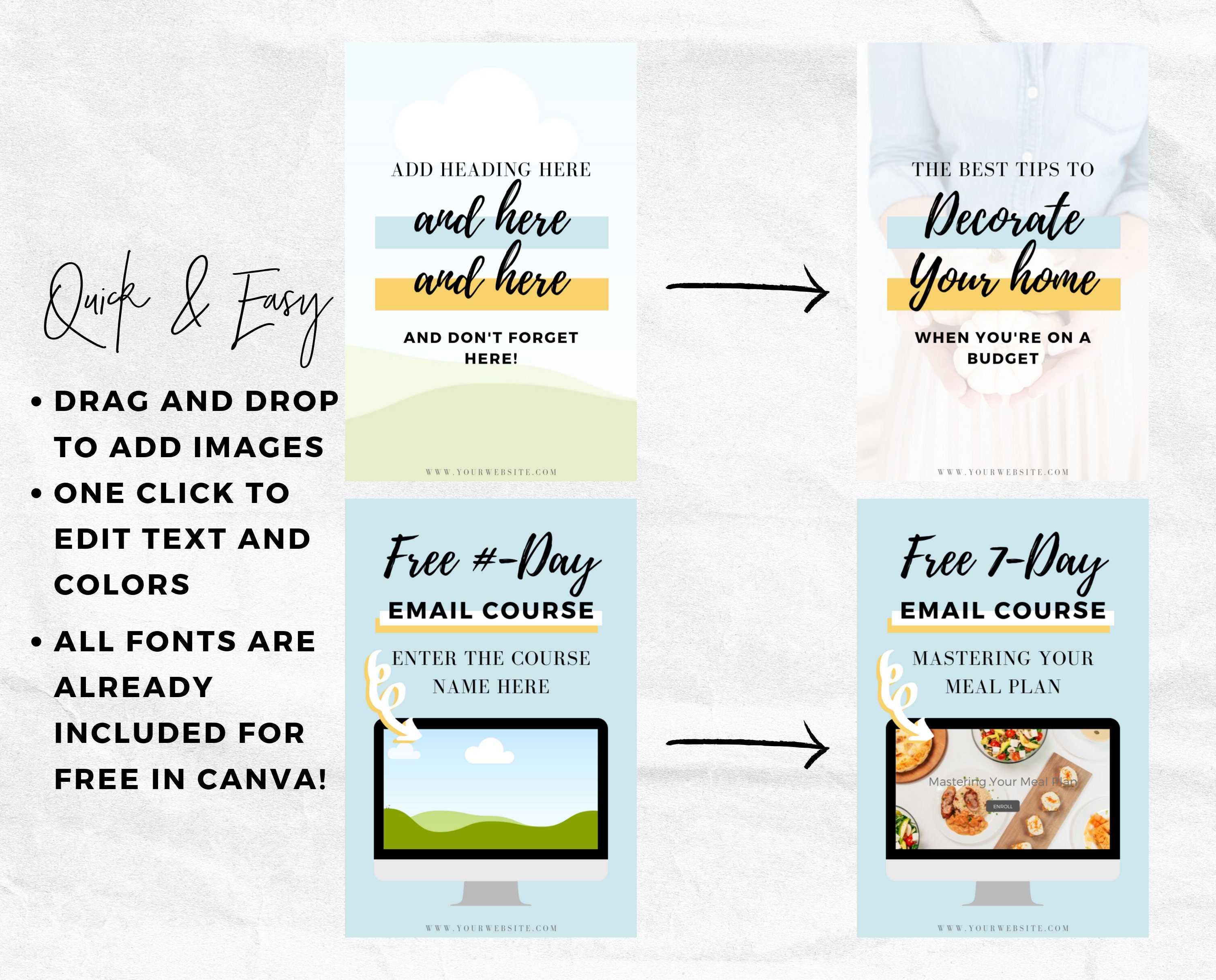 Pinterest Pin Canva Templates Fully Customizable High Converting Pin