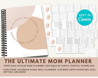 Printable Ultimate Mom Planner - Instant Download Editable Planner