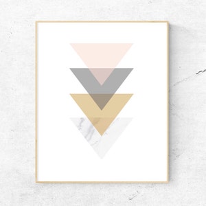 Geometric Triangles Wall art - Digital Prints, Instant Download - Home Decor, wall art, print.