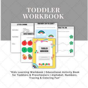 Cuaderno de actividades para niños, libro de actividades para colorear, cuaderno educativo, educación en casa, regalo para niños