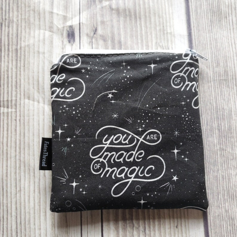 affirmation rainbow coin purse zipper pouch Magic Notion Pouch dice bag sewing pouch coin pouch Knitting notion pouch zipper bag