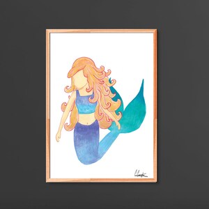 Mermaid Printable&#39;s, Mermaid Art, Mermaid Tail, Mermaid Hair, Mermaid Image, Mermaid Poster, Mermaid Print, Mermaid Instant, Mermaid Design