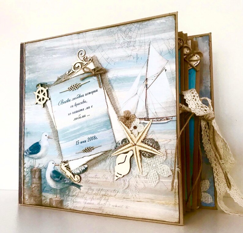 Seaside Wedding Album Beach Wedding Album Beach Scrapbook Etsy
