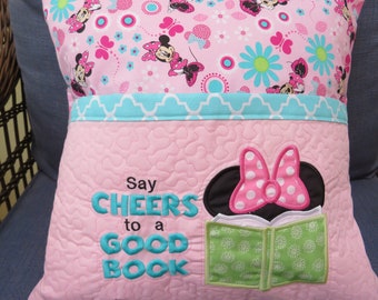 Instant Download: Girl Mouse, Say Cheers to a Good Book, Reading Machine Embroidery Design Bundle