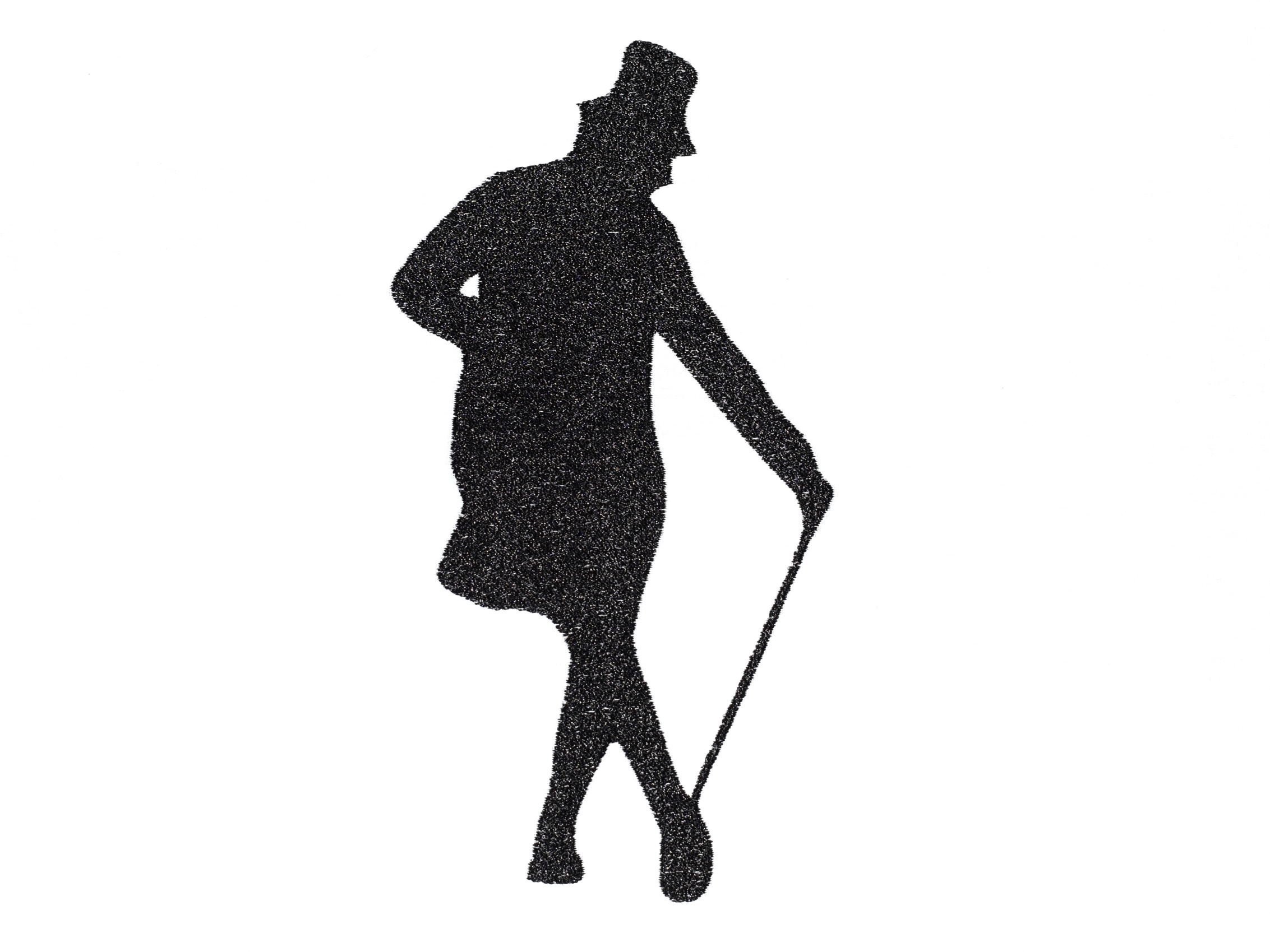 Top Hat And Cane Silhouette