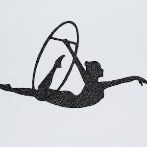 Instant Download: Aerial, Ring Dancer, Circus, Acrobat, Figure, Shadow, Fill Stitch Machine Embroidery Design Files 5 Sizes