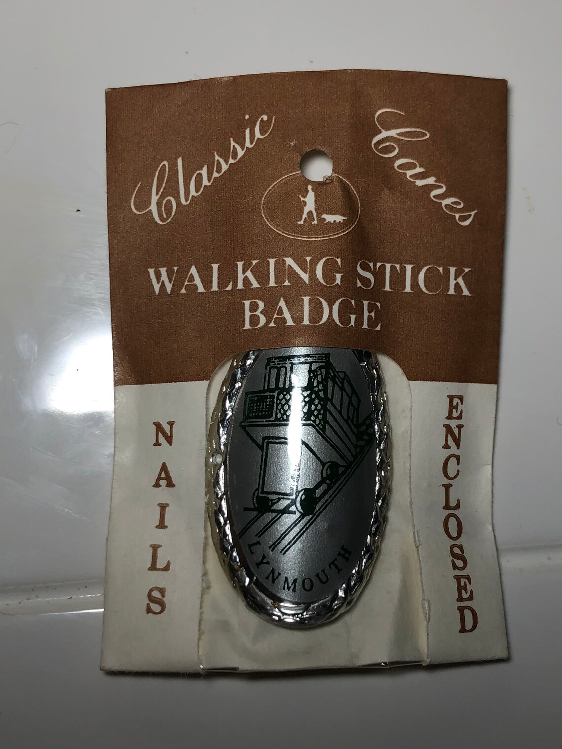 Classic Canes Walking Stick Badge Lynmouth Etsy