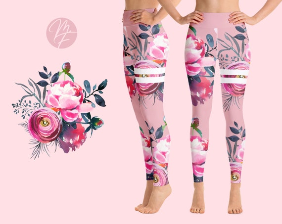 flower yoga leggings
