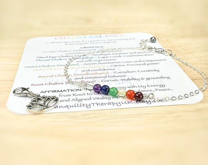 Chakra Anklet. Chakra Bracelet. Yoga Anklet. Tranquility. Meditation. Rainbow Anklet. Summer Jewellery. Beach Anklet. Festival Jewellery.