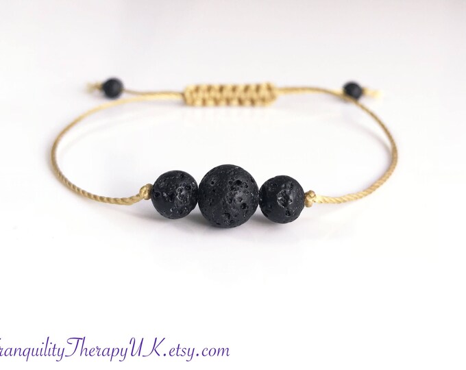 Aromatherapy Diffuser Bracelet. Essential Oils Diffuser. Minimalistic Adjustable Bracelet. Strong Cord. Design Your Own. Genine Lava Stones.