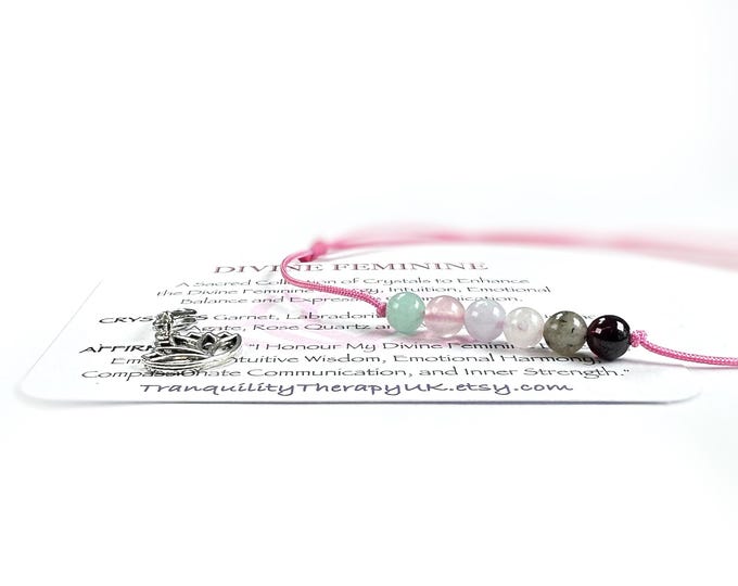 Anklet Divine Feminine Energy Gemstones. Female Strength and Power. Goddess Energy. Confidence . Intuition. Courage. Love. Truth.