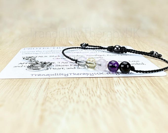 Crystal Energy Bracelet: Protection, Love & Clarity Gemstones