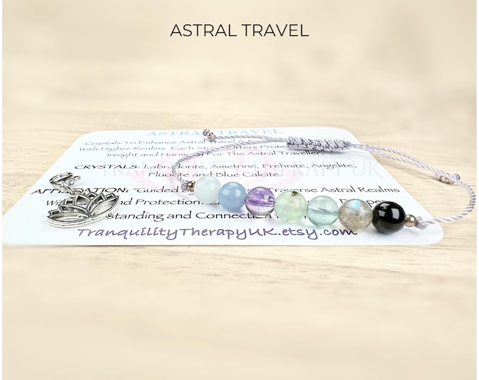 Astral Travel Bracelet. Astral Projection. Spiritual. OBE Out Of Body Experience. Astral Body. Meditation Bracelet. Blue Calcite. Third Eye