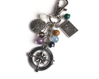 Safe Travelling, Holidays & Journeys. Travel Protection. Crystal Travel Set. Travel Gift. Crystal Healing Therapy. Bag Charm, Bag Clip.