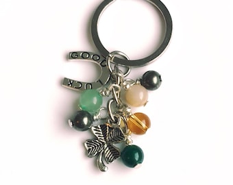 Good Luck, Wealth, Prosperity & Abundance. Protect and Attract. Crystal Healing Therapy. Bag Charm, Bag Clip, Keyring. Lucky Charm.