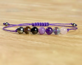 Empath Bracelet. Aura Shield. Black Tourmaline. Disperse Negative Energy. Positivity. Empath Protection. Good Luck. Stability. Strength.