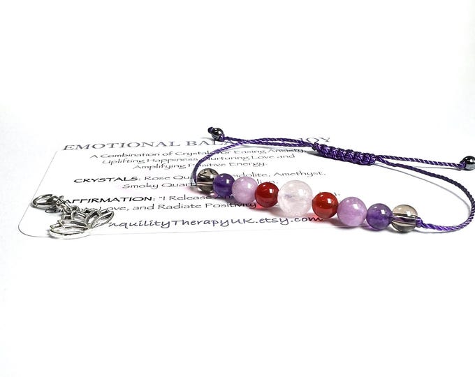 Happiness, Love & Positivity Bracelet. Ease Stress, Anxiety. Calming. Heart Chakra. Emotional Balance. Confidence. Joy. Happy Life. Peace.