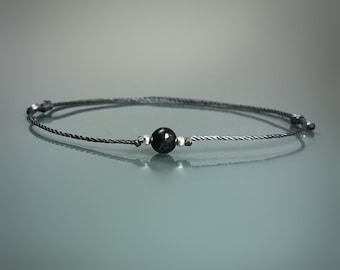 Shungite Anklet & Information Card. Minimalistic. EMF. Protection. Body, Mind and Spirit Balance. Purification. Positivity. Genuine Shungite