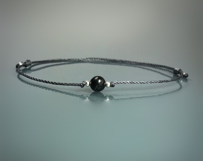 Shungite Anklet & Information Card. Minimalistic. EMF. Protection. Body, Mind and Spirit Balance. Purification. Positivity. Genuine Shungite