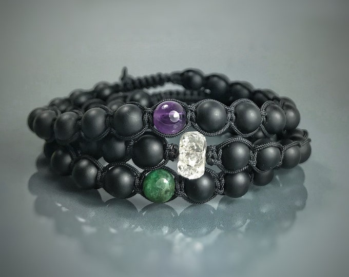 Mens Birthstone Bracelet. Minimalistic Mens Yoga Bracelet. Mens Mala. Incl Gift Wrapping. Mens Gifts. Mens Bracelet. Choose your Birthstone.