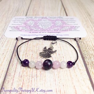 Grief Crystal Bracelet: Angel Charm, Sympathy Gift