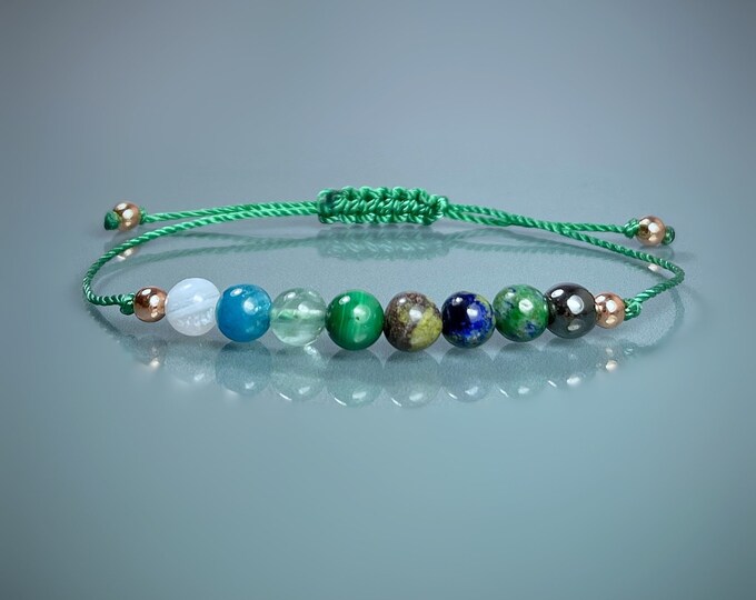 Arthritis Awareness Bracelet. Meditation Bracelet. Yoga Bracelet. Throat Chakra. Copper Bracelet. Well-Being. Motivational Jewellery.
