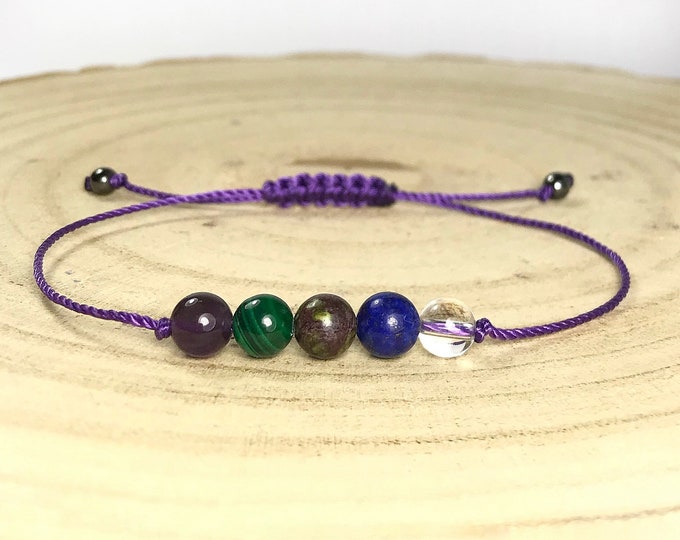 General Well Being Support Crystals. Intention Setting Bracelet. Body, Mind and Soul. Balancing Chakra Energies. Positivity.