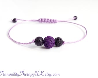Lava Stone Aromatherapy Bracelet: Adjustable Essential Oil Diffuser