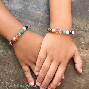Childrens & Teenagers Bracelet. Concentration, Confidence, Calming, Positive Energy, Abundance and Encouraging Love. Chakra Balance.