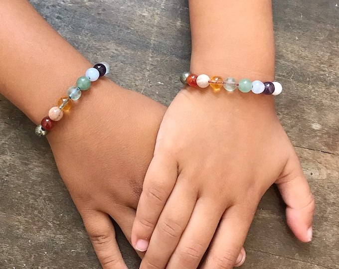 Childrens & Teenagers Bracelet. Concentration, Confidence, Calming, Positive Energy, Abundance and Encouraging Love. Chakra Balance.