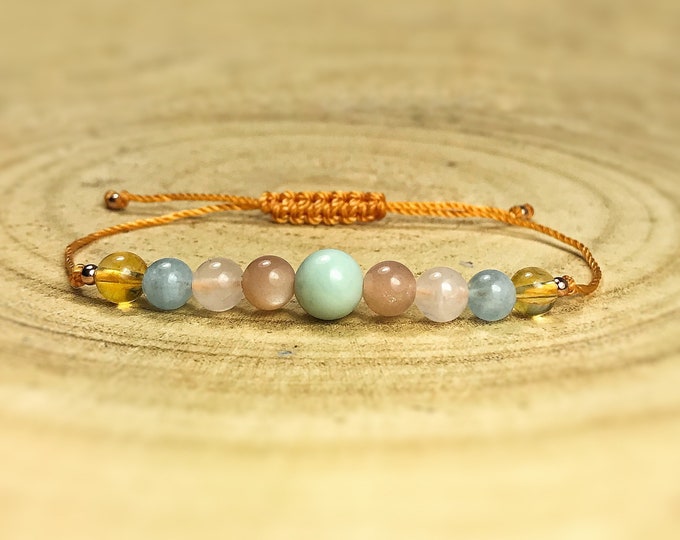 Self-Love Bracelet. Confidence, Courage, Love, Happiness. Good Luck. Emotional Healing. Calming Energy. Emotional Balance.