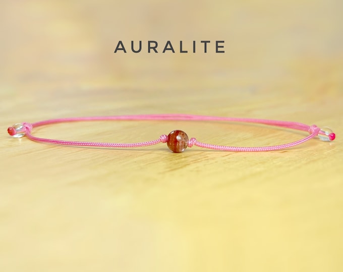 Auralite 23 Anklet. High Vibration. Powerful Crystal Energy. Artistic Inspiration. Creativity. Third-Eye Chakra. Auralite Anklet.