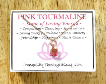 Raw Pink Tourmaline Jewelry Set: Sterling Silver Necklace & Earrings