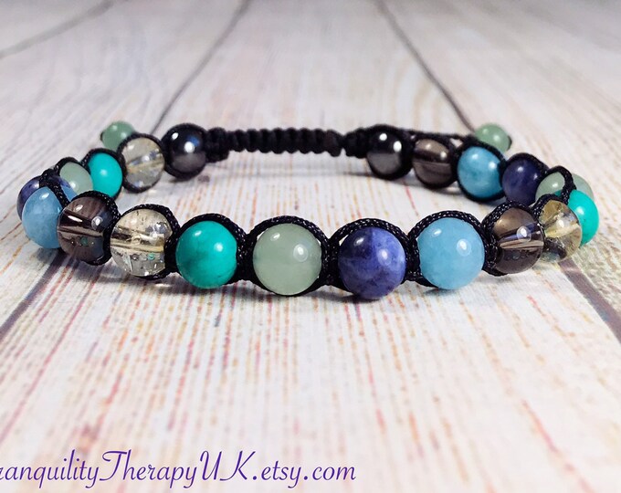 Success & Abundance Bracelet. Prosperity. Protection. Balance. Courage. Positivity. Calming. Made to Measure. Mens Yoga Bracelet.