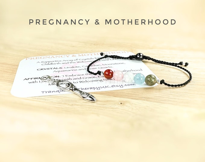 Pregnancy Bracelet. Celebrate a New Life. New Beginnings. Baby Shower Gift. Pregnancy Gift Set. Protection. Emotional Balance. Moonstone.