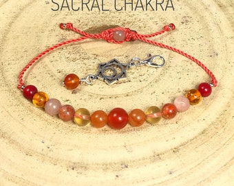 Ultimate Sacral Chakra Bracelet. Chakra Bracelet. Sacral Chakra Crystals. Creativity. Sensuality. Emotions. Confidence Feelings. Orange.