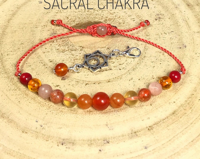 Ultimate Sacral Chakra Bracelet. Chakra Bracelet. Sacral Chakra Crystals. Creativity. Sensuality. Emotions. Confidence Feelings. Orange.