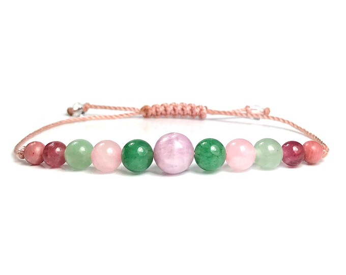 Ultimate Heart Chakra Bracelet. Loving Heart Energy Balance. Attract Love. Self Love. Friendship. Confidence. Good Luck. Successful Love.